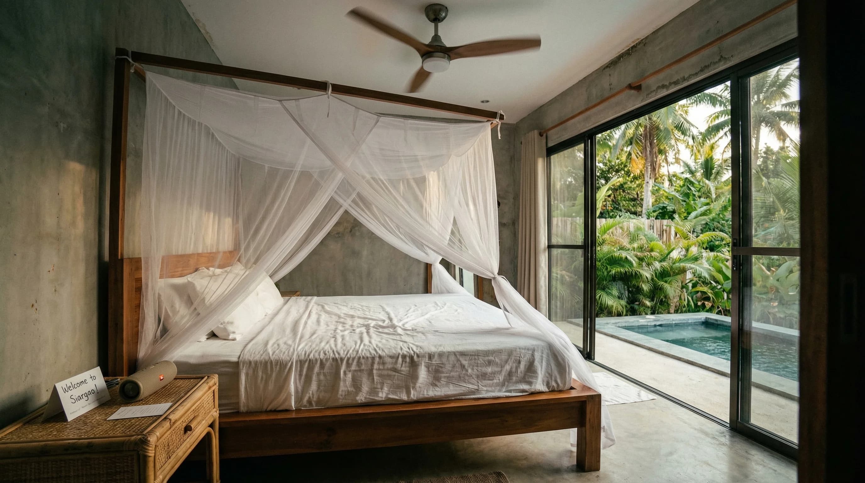 Modern villa with pool on Siargao Island listed on Airbnb