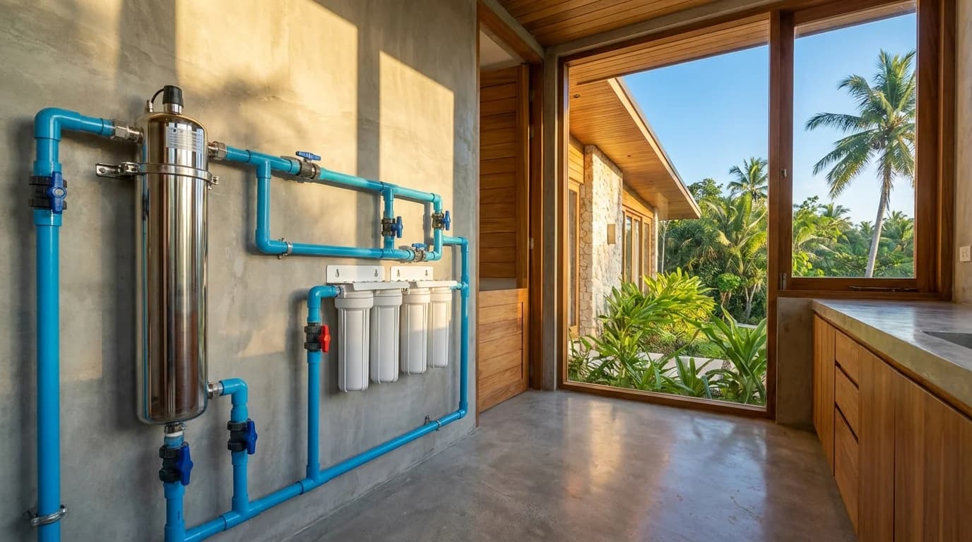 Water filtration system for Siargao villa