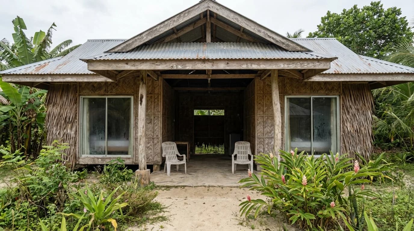 Finished two-bedroom cottage on Siargao island with tropical surroundings